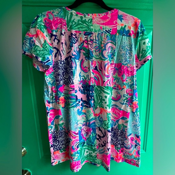 EUC Lilly Pulitzer Etta Top - Multi Patchwork - Medium - Picture 3 of 3